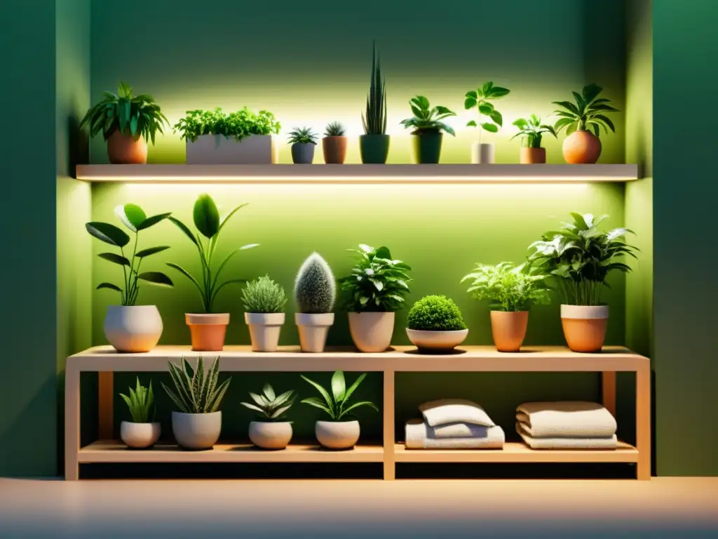 Invierno acogedor: cuidado de plantas de interior Un acogedor espacio interior con plantas de interior bien protegidas en invierno, iluminado suavemente