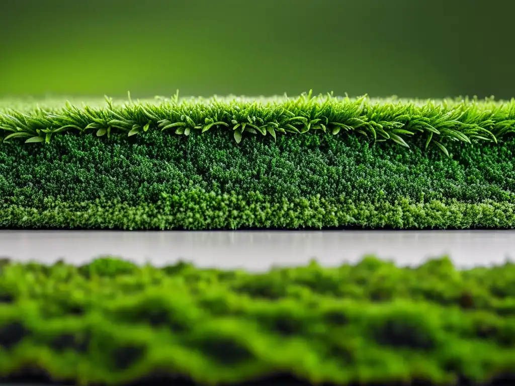 Alfombras de musgo para interiores: una exuberante alfombra de musgo verde en contraste con un elegante salón moderno