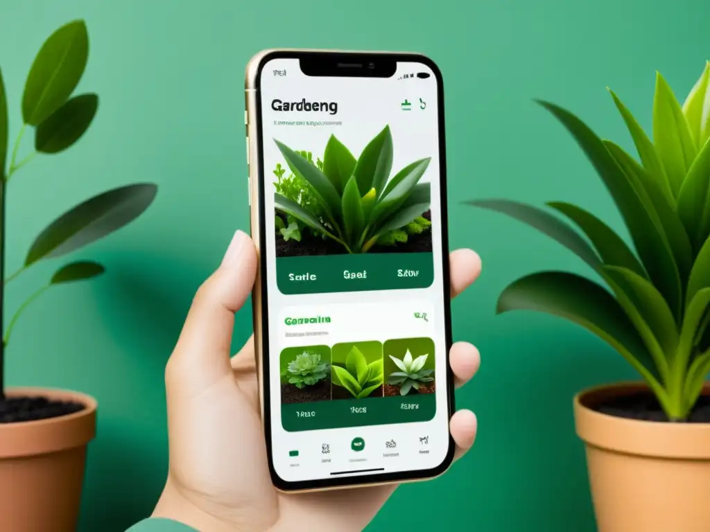 Captura la belleza de la jardinería en interiores con una aplicación digital de cuidado de plantas