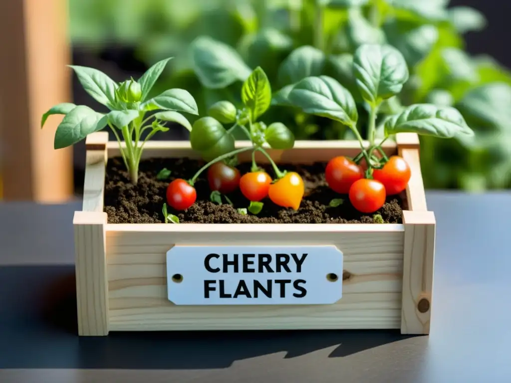 Una caja de madera cuadrada llena de plantas comestibles en miniatura, cultivar jardines comestibles en miniatura con cuidado y potencial delicioso