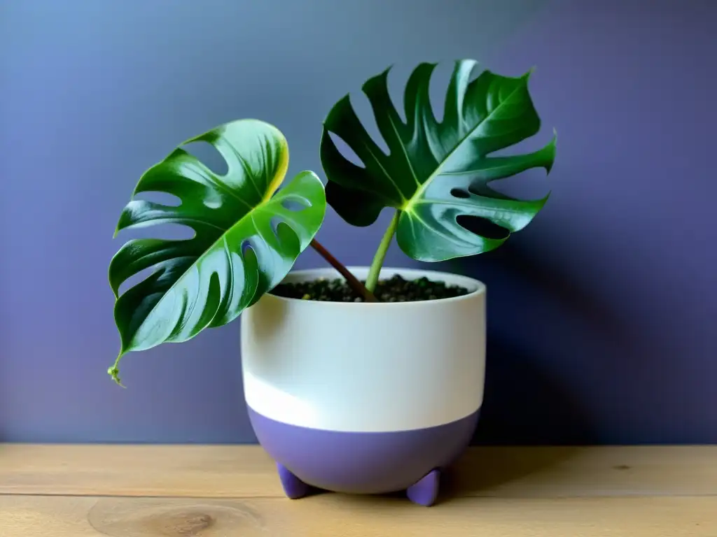 Una colección de plantas de interior en macetas que combinan armoniosamente en un ambiente minimalista con luz natural suave