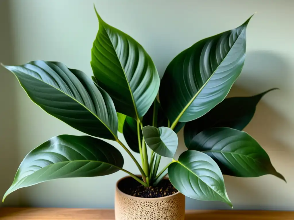 Combinaciones de follaje en arreglos de plantas de interior, belleza natural y serenidad en un espacio minimalista