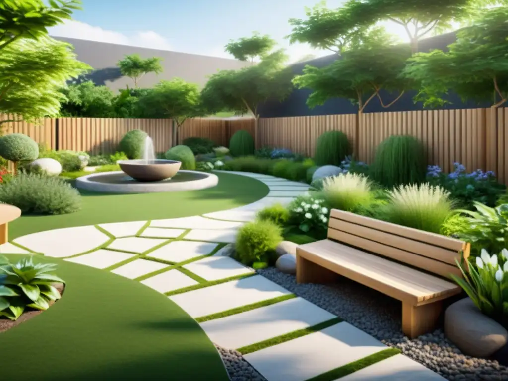 Diseño jardín comunitario Feng Shui con armonía, tranquilidad y equilibrio en cada detalle