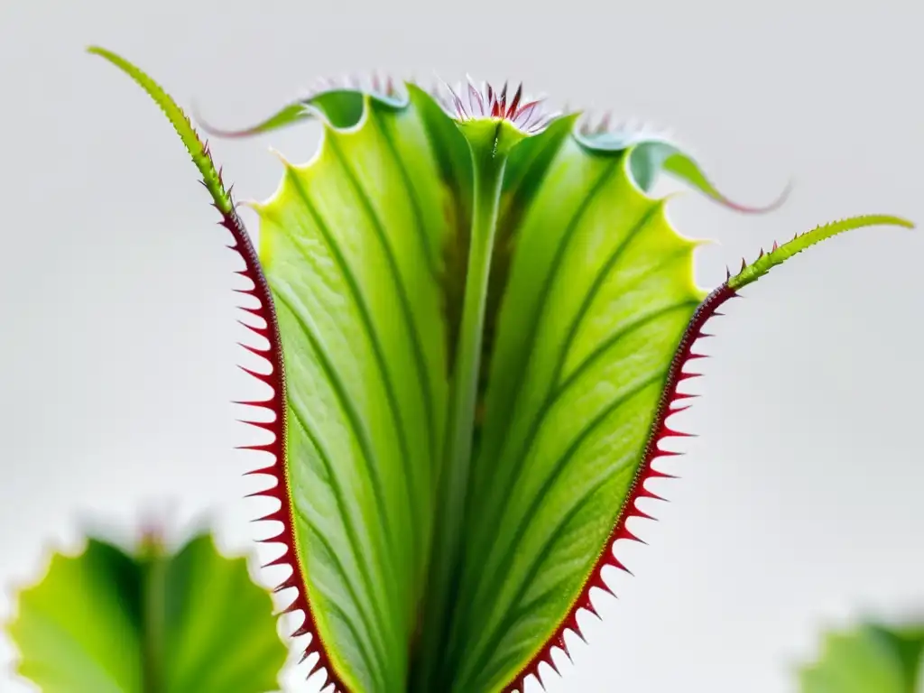 Detallada imagen de una planta carnívora Venus atrapamoscas con sus trampas abiertas