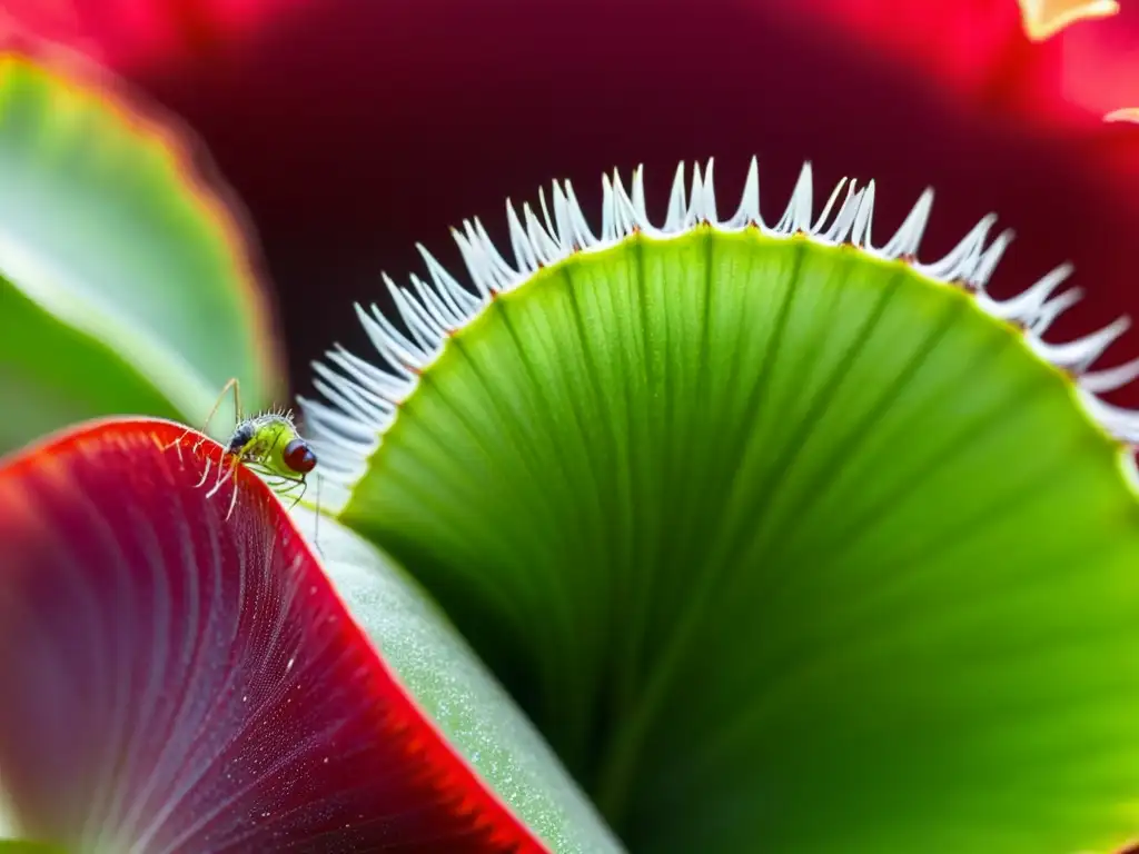 Detalle asombroso del funcionamiento de las plantas carnívoras