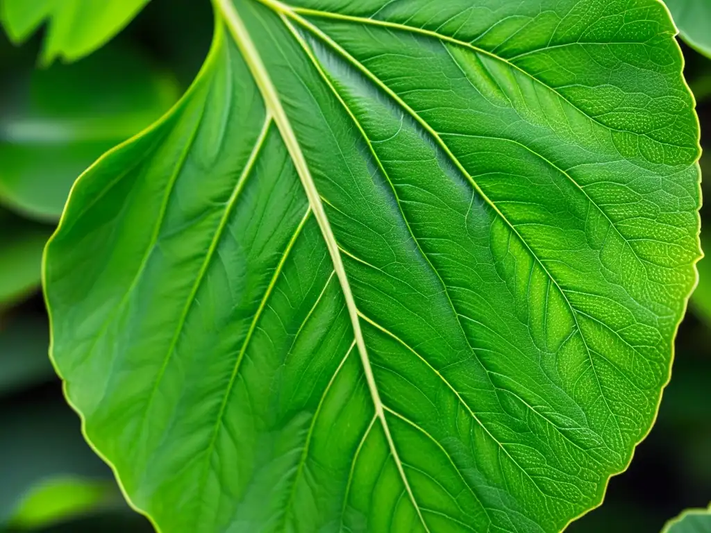 Detalle de las exquisitas hojas verdes de un Espatifilo, evocando tranquilidad y purificación del aire interior con plantas