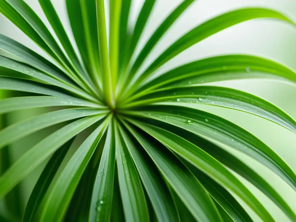 Detalle de la exuberante planta araña con hojas arqueadas, destacando sus beneficios de reducción de CO2