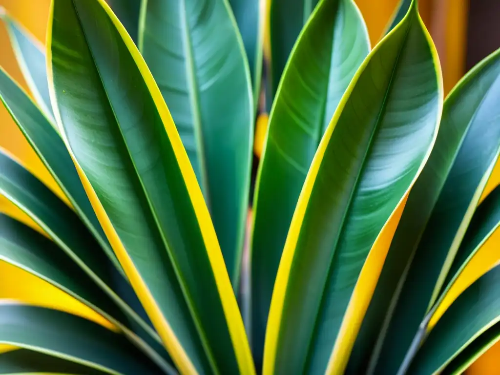 Detalle de una exuberante planta de serpiente con hojas vibrantes y patrones intrincados