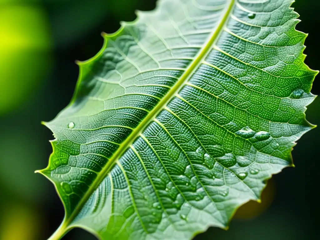 Detalle de una hoja de planta de interior con daños causados por insectos, destacando la necesidad de control de plagas de plantas de interior