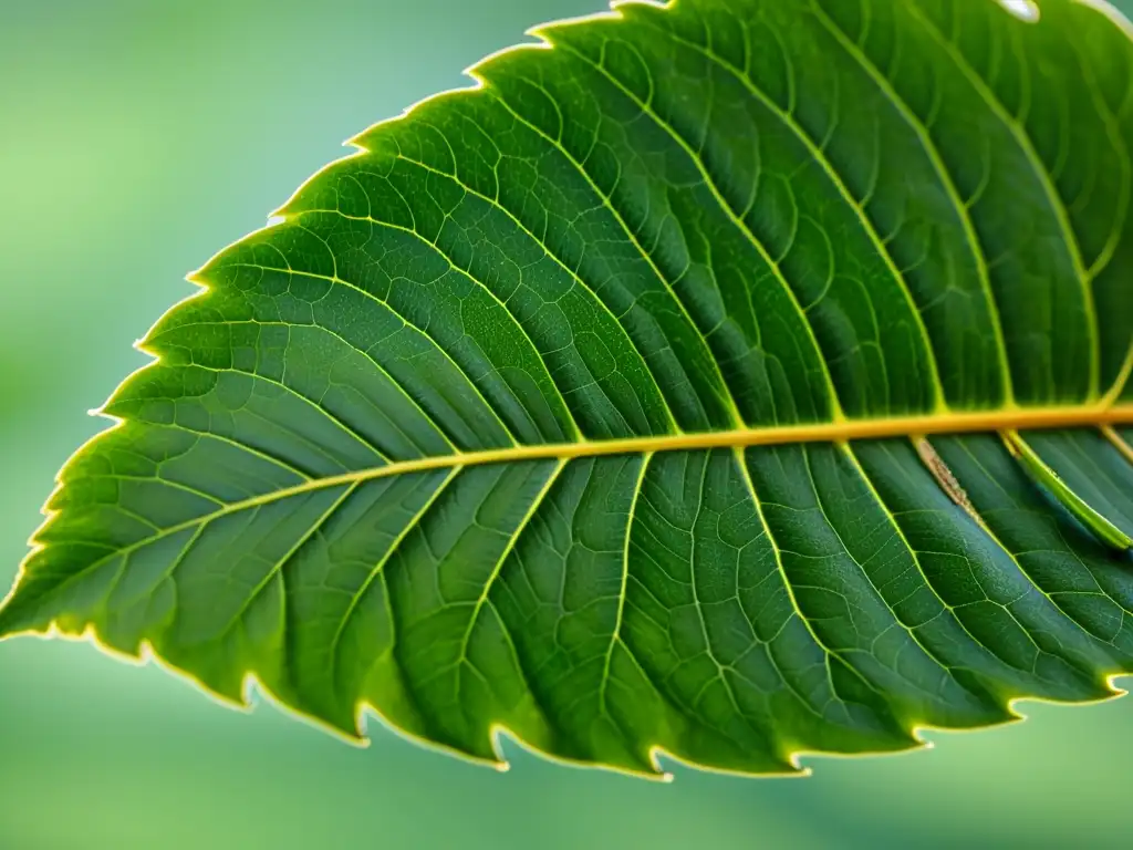 Detalle de hoja de planta con signos de deficiencia nutricional, para identificar deficiencias nutricionales plantas interior