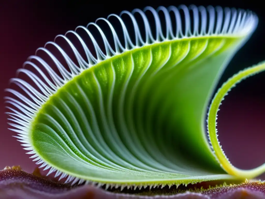 Detalle impresionante del funcionamiento de las plantas carnívoras