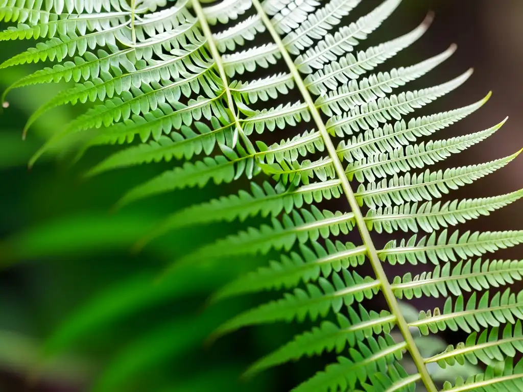 Detalle impresionante de los patrones de helecho Nephrolepis Exaltata, resaltando su belleza natural y la nutrición para Nephrolepis Exaltata