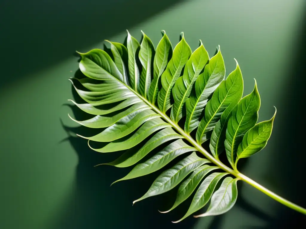 Detalle de planta interior exuberante con nematodos benéficos para control plagas, creando armonía natural y tranquilidad