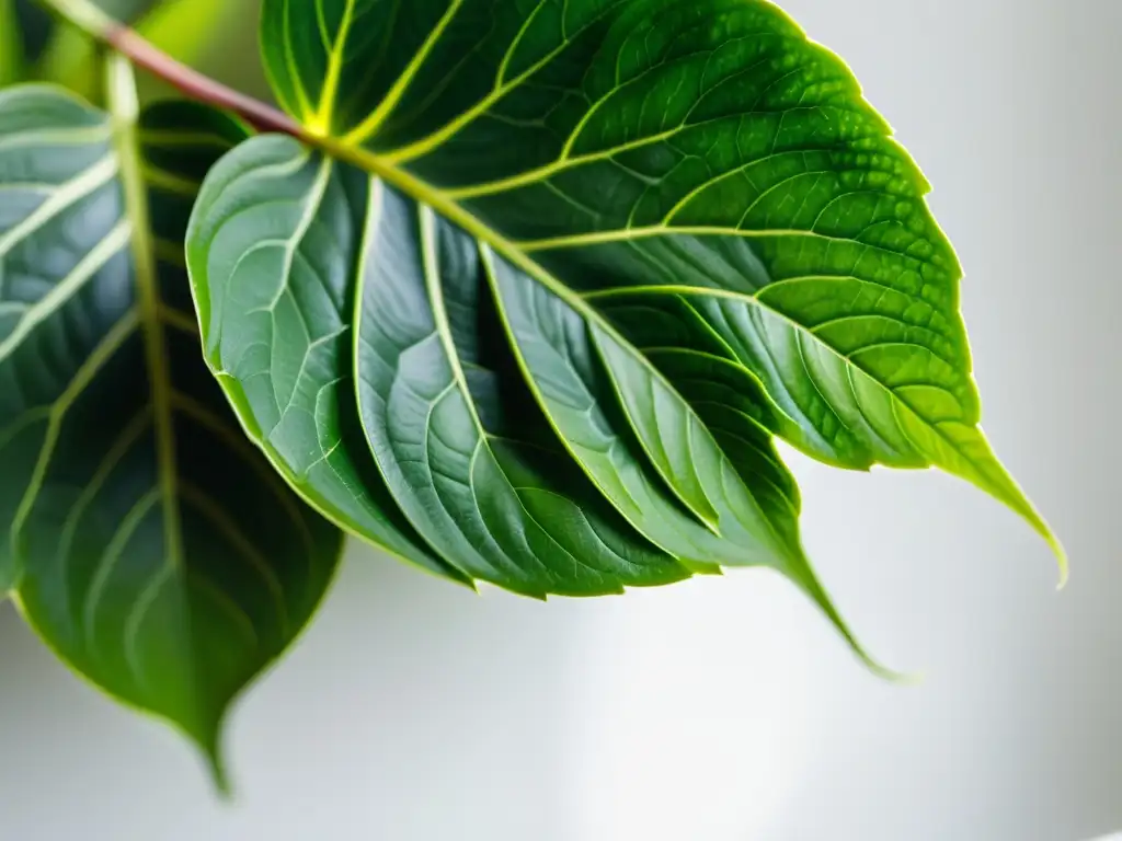 Detalle de planta de interior verde exuberante, resaltando la importancia de temperatura para su crecimiento