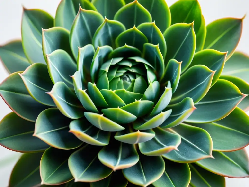 Detalle de suculenta verde en contraste con fondo minimalista, ilustrando la interacción entre plantas y fondo en fotografía de interior