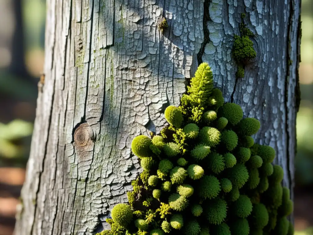 Texturas naturales: Tronco de árbol en detalle Detalle de un tronco de árbol desgastado, con formas y texturas orgánicas en escultura