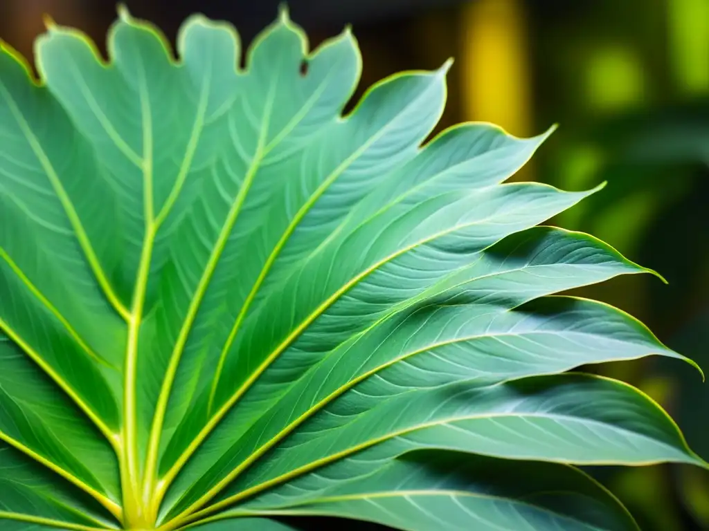 Detalles de hojas de planta tropical marchita en interiores necesitada de revivir