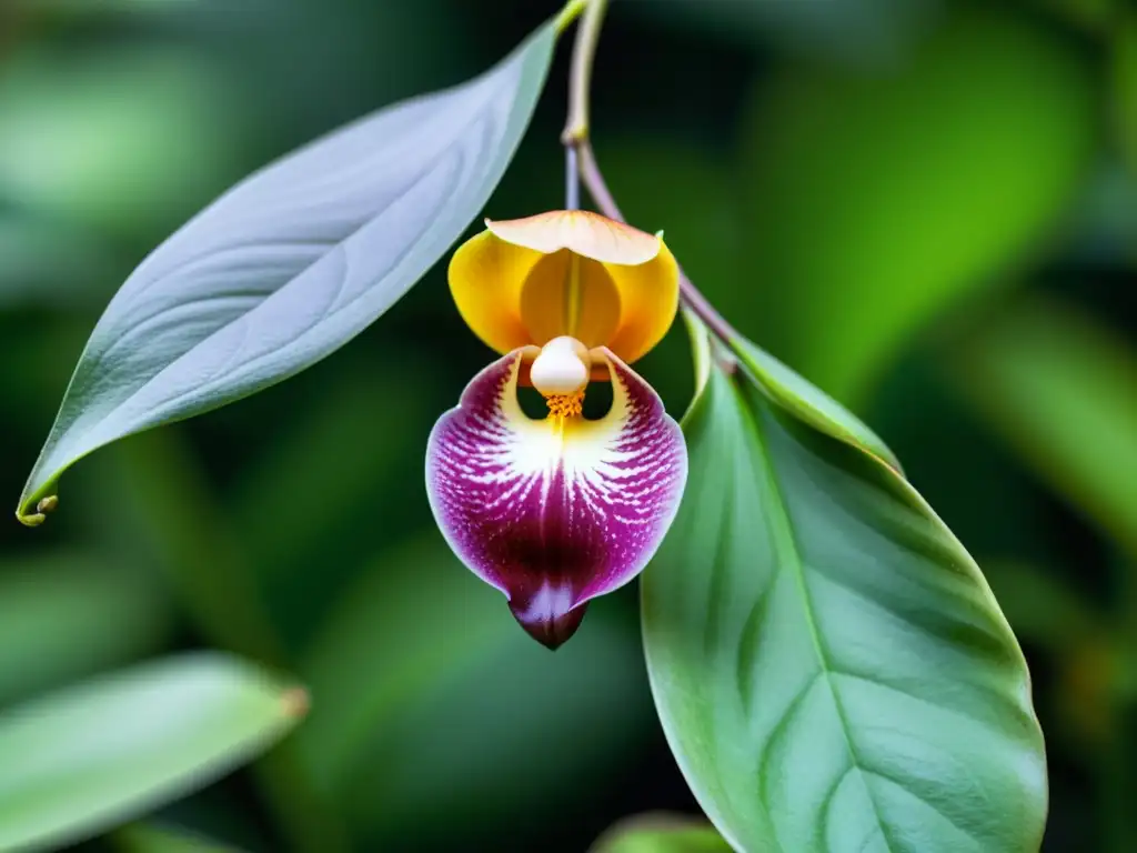 Detalles ultradetallados de una vaina de semillas de orquídea abriéndose, resaltando la complejidad de la propagación de orquídeas en casa