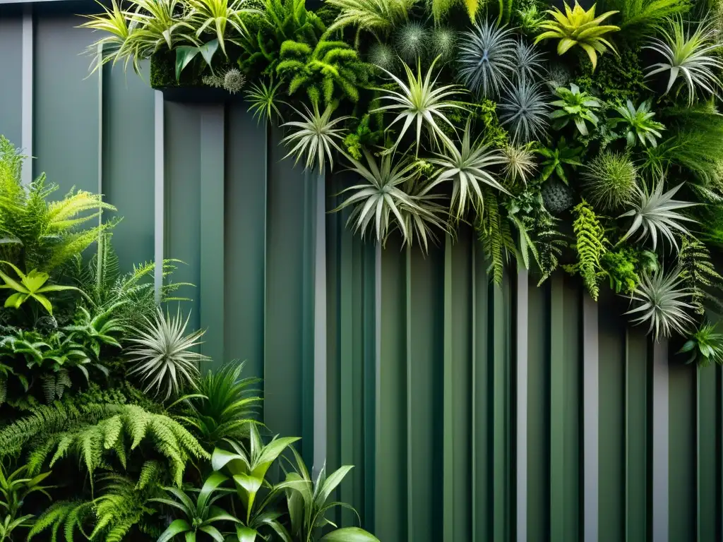 Diseño de jardines verticales con helechos: una exquisita combinación de belleza natural y elegante diseño contemporáneo