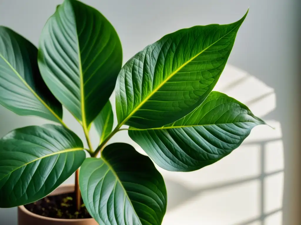 Fotografiando la elegancia de plantas interiores con detalle y luz natural