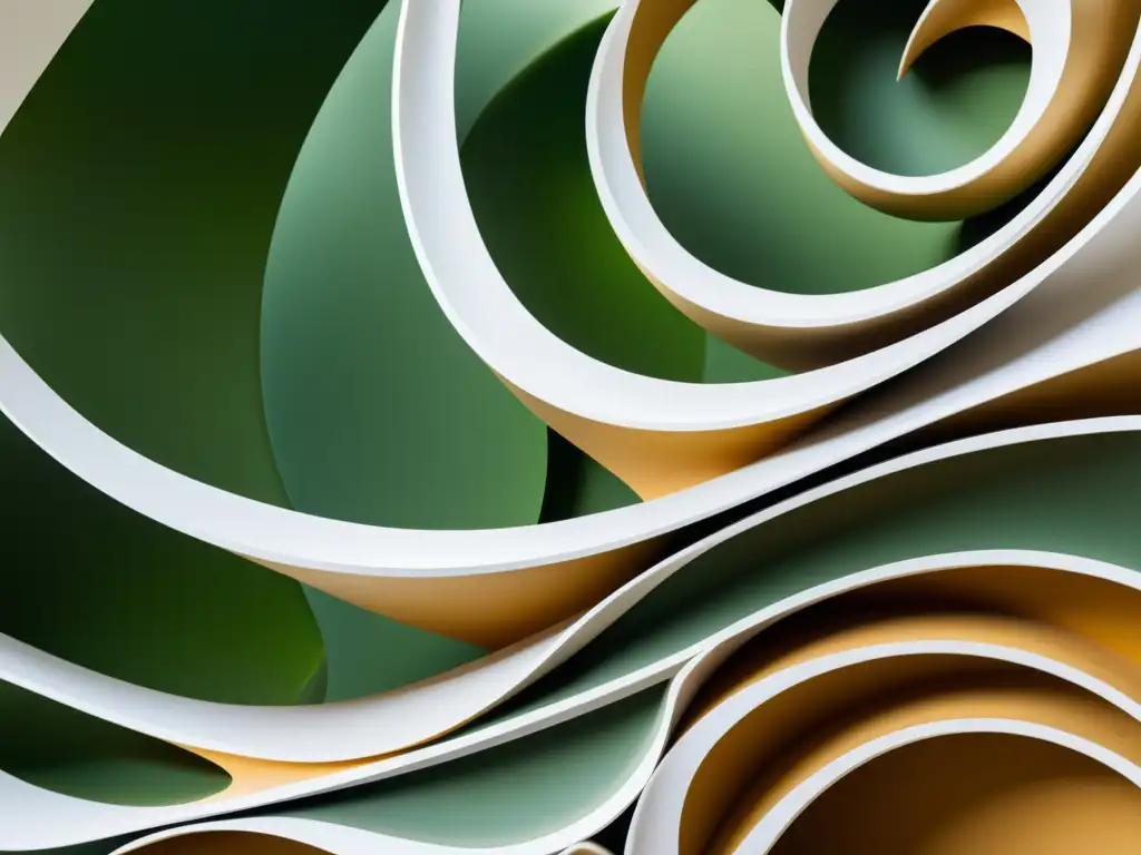 Escultura contemporánea: fusión botánica y arte Escultura contemporánea de formas y texturas orgánicas, fusionando arte y anatomía botánica en suaves tonos naturales