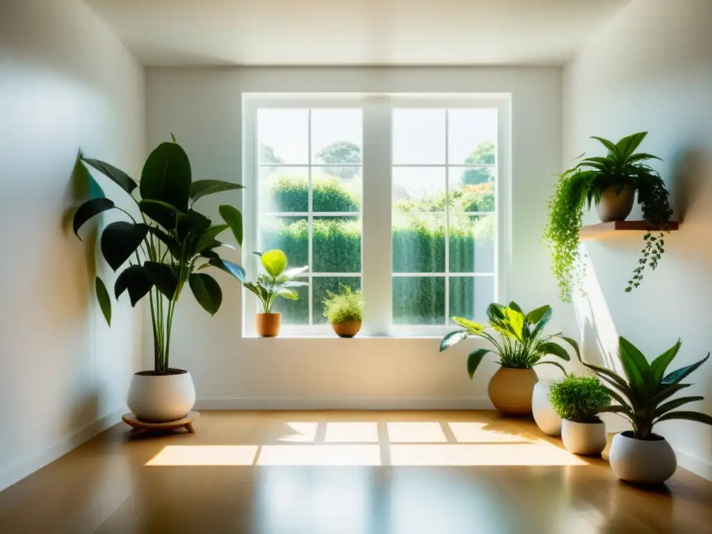 Espacio de meditación con plantas de interior, significado religioso