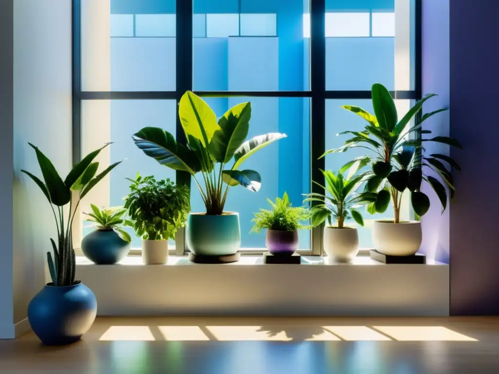 Un espacio sereno y luminoso con combinaciones de plantas y colores que estimulan el bienestar