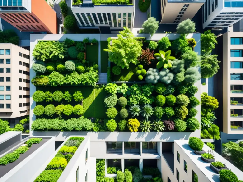 Transformación de espacios urbanos con azoteas verdes, un contraste impactante entre la jungla de concreto y la exuberante vegetación en las azoteas