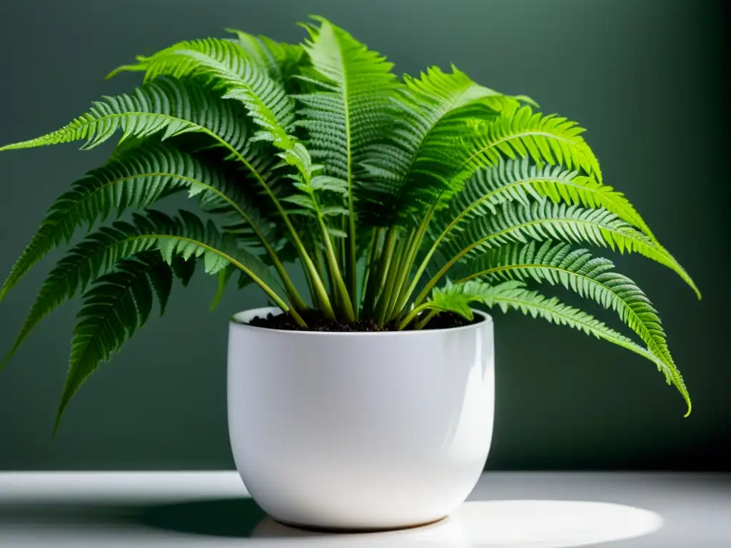 Una exótica planta de interior en una elegante maceta blanca