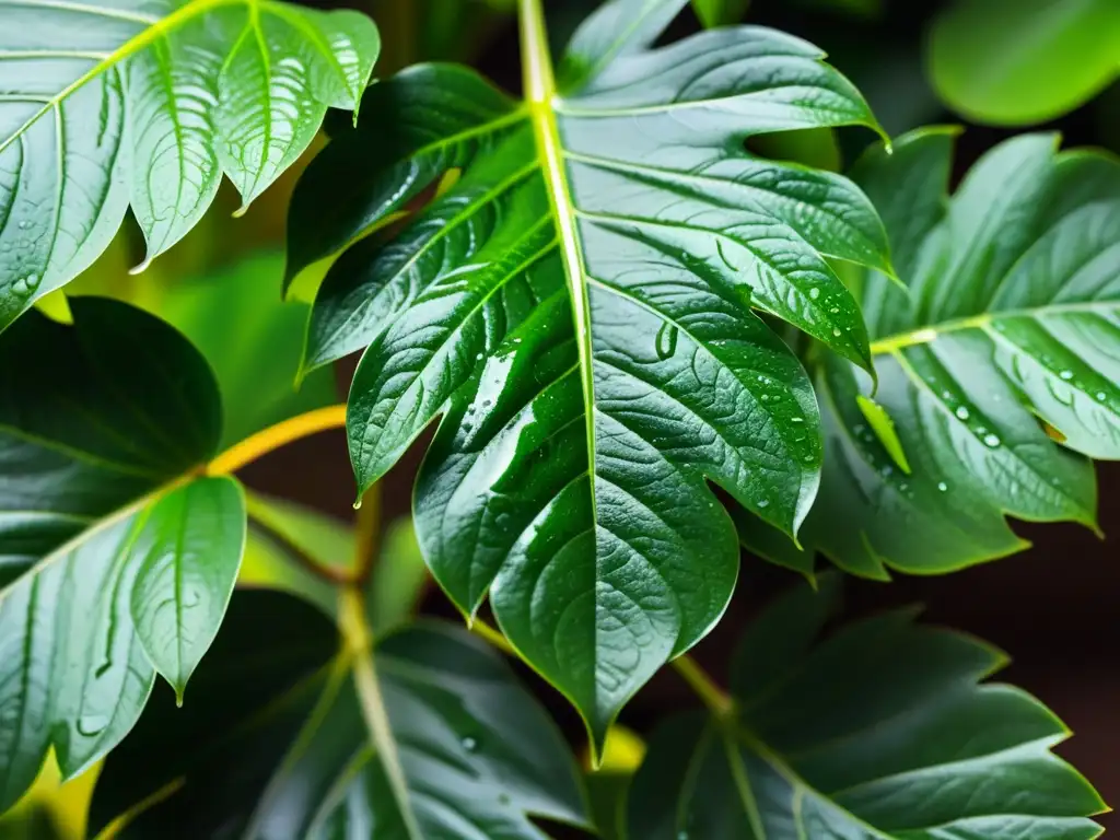 Un exuberante helecho de interior con hojas vibrantes y saludables, destacando el uso de biofertilizantes para plantas de interior