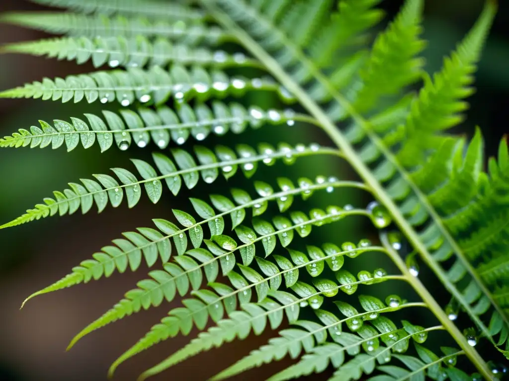 Una exuberante planta de interior con gotas de agua, mostrando su belleza y adaptación al cambio climático