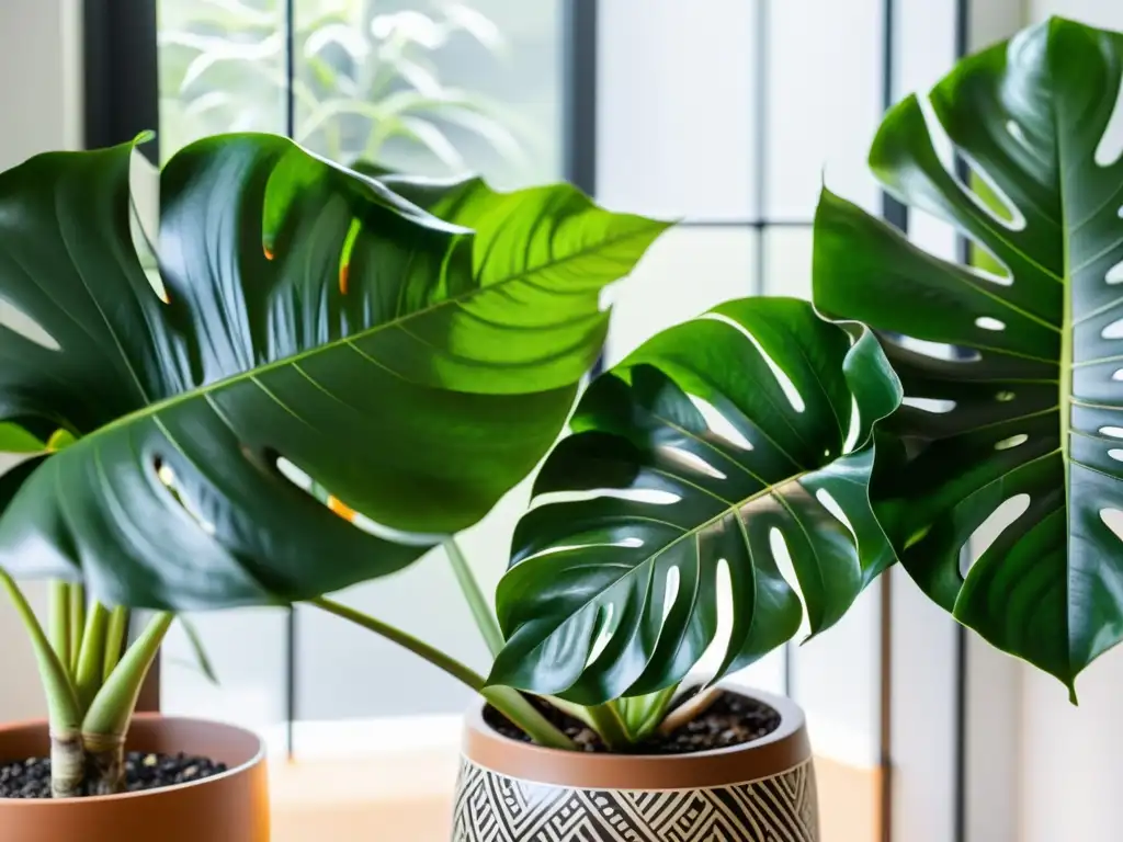 Aclimatando Ficus y Monstera en interiores: plantas exuberantes en espacios modernos, iluminados y serenos