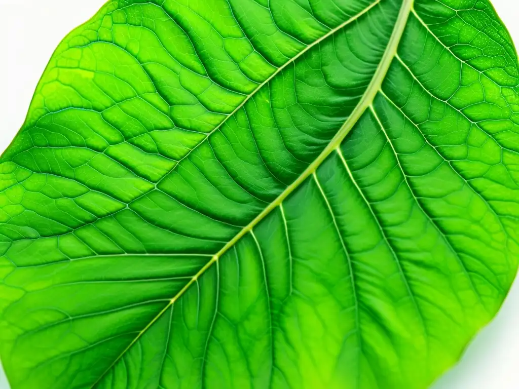 Una hoja de Syngonium Podophyllum en primer plano, con detalladas venas verdes