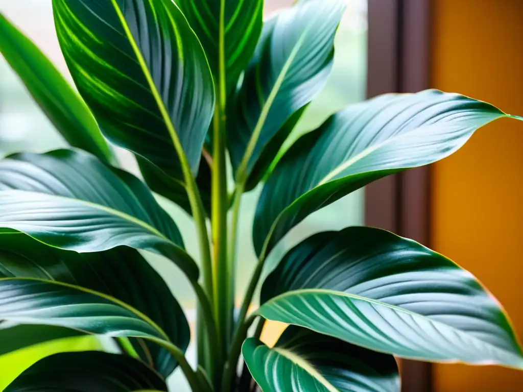 Un jardín interior con plantas de texturas y aromas, en una composición artística minimalista