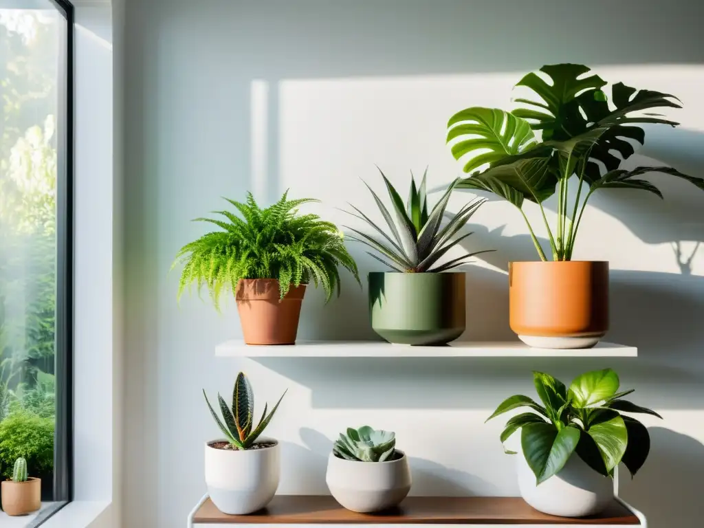 Un jardín interior sereno y minimalista en un apartamento pequeño