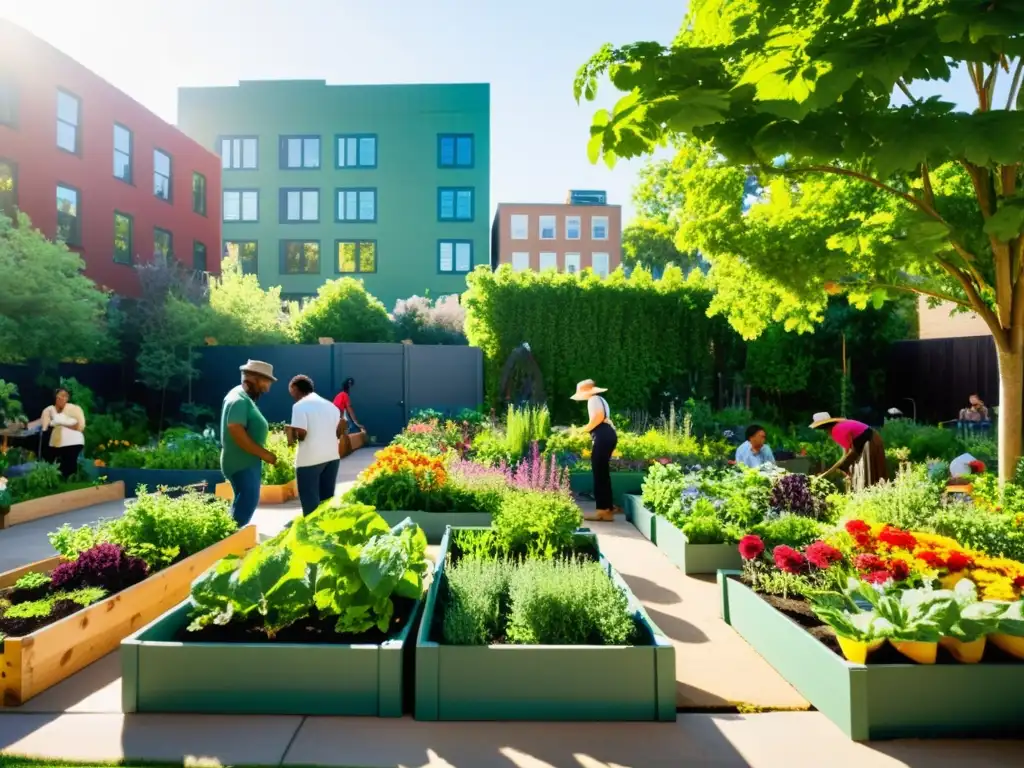 Un oasis verde en la ciudad: jardines comunitarios cambio climático