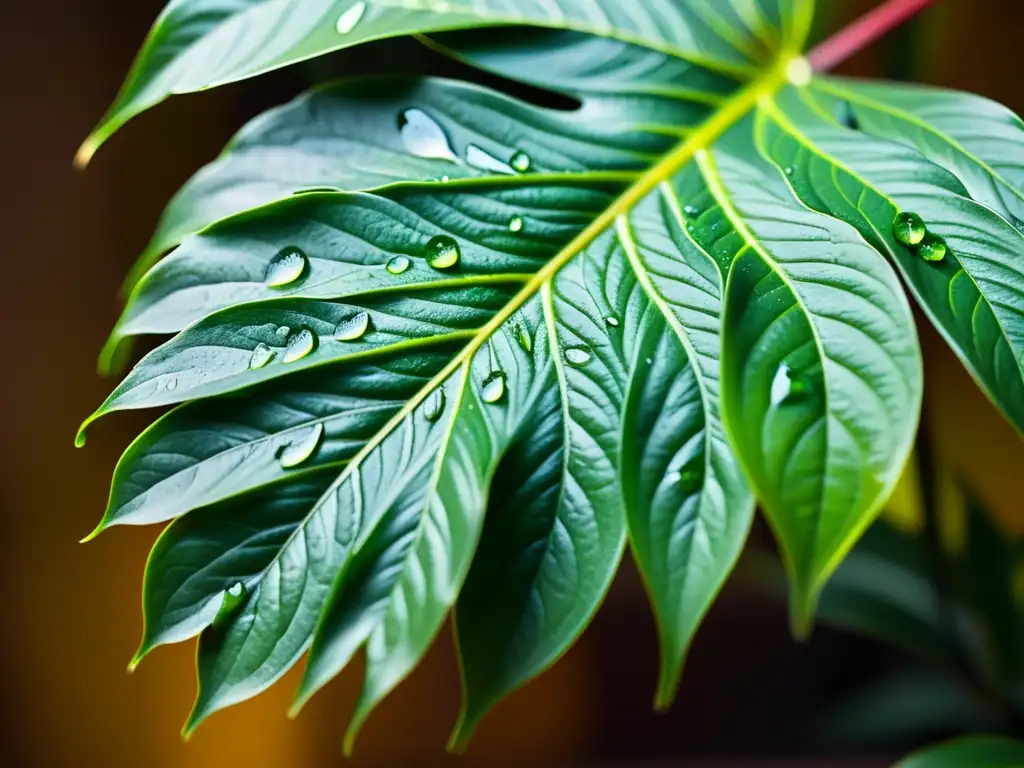 Planta de interior con gotas de agua, resalta la importancia del manejo de resistencia a pesticidas en plantas de interior