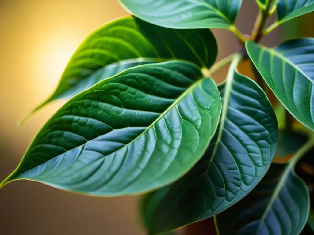 Planta de interior saludable bañada por luz natural