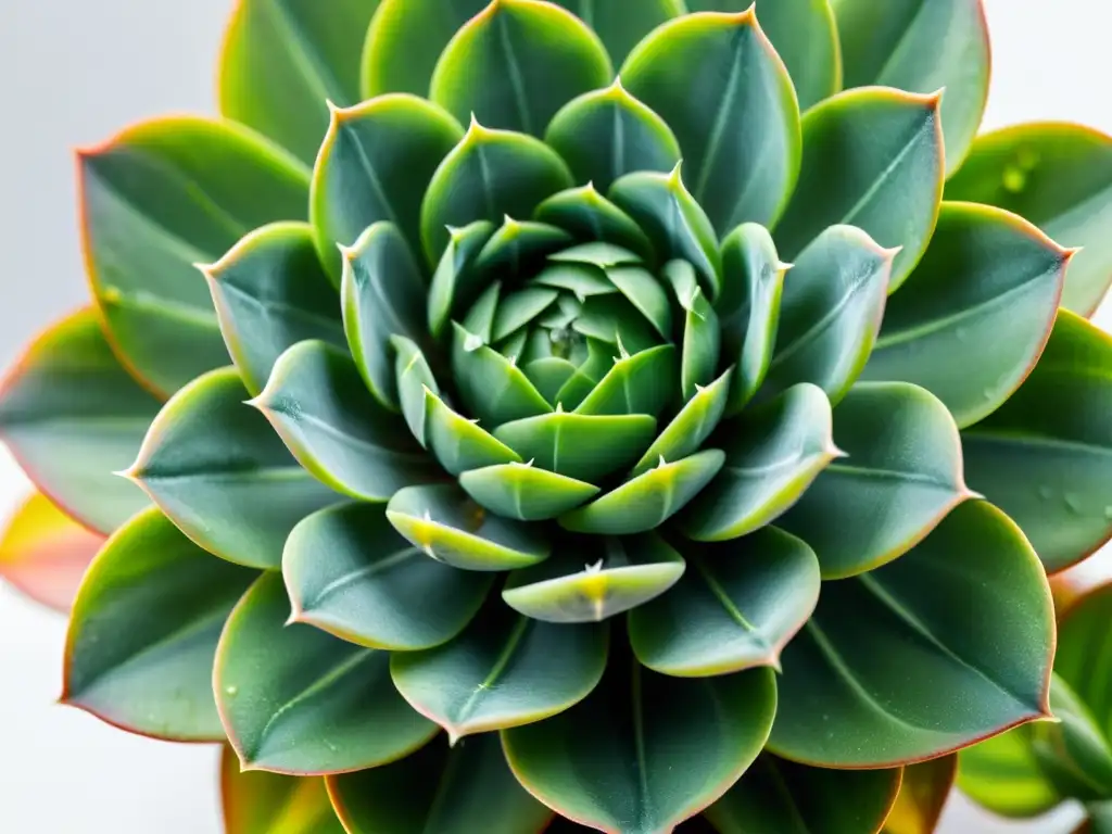 Planta suculenta verde con hojas carnosas y textura cerosa