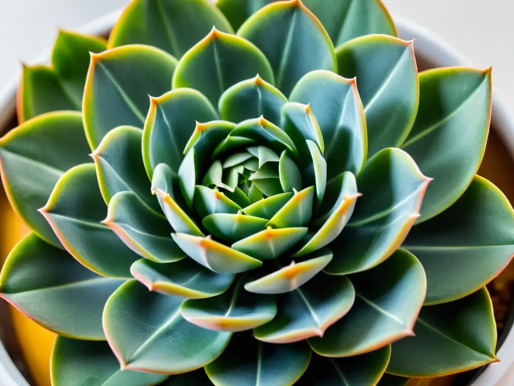 Planta suculenta verde vibrante en maceta blanca, mostrando detalles nítidos y propaga fácil plantas resistentes interiores