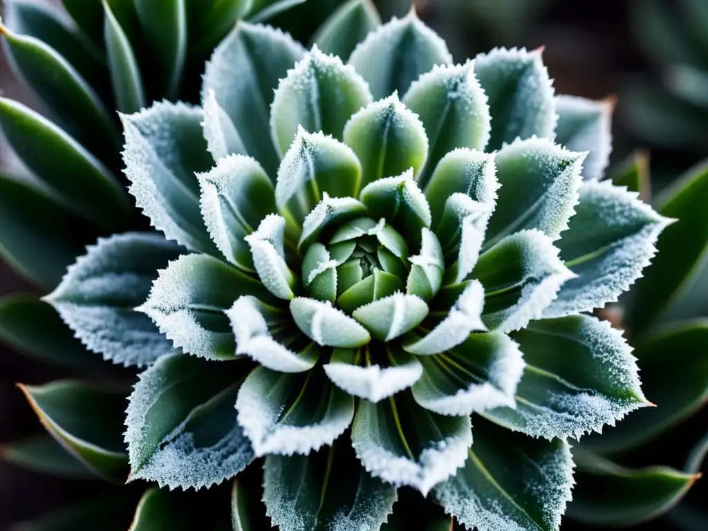 Una fotografía de plantas en climas extremos