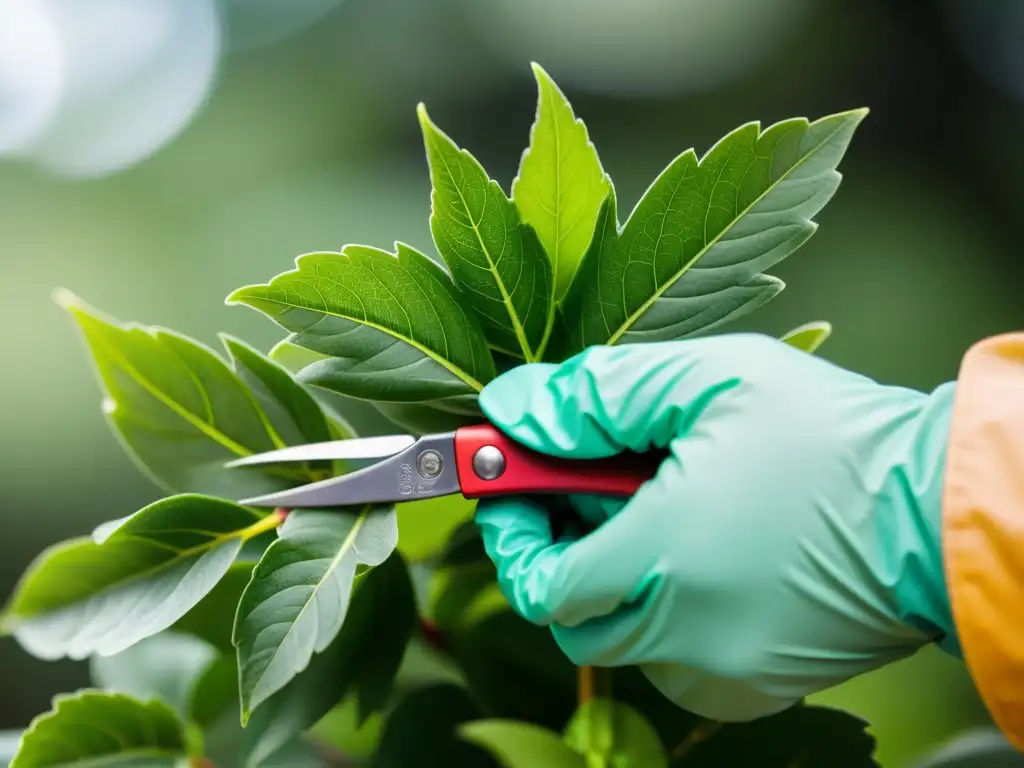 Aislando plantas enfermas con cuidado y precisión, transmitiendo profesionalismo en la cuarentena de plantas