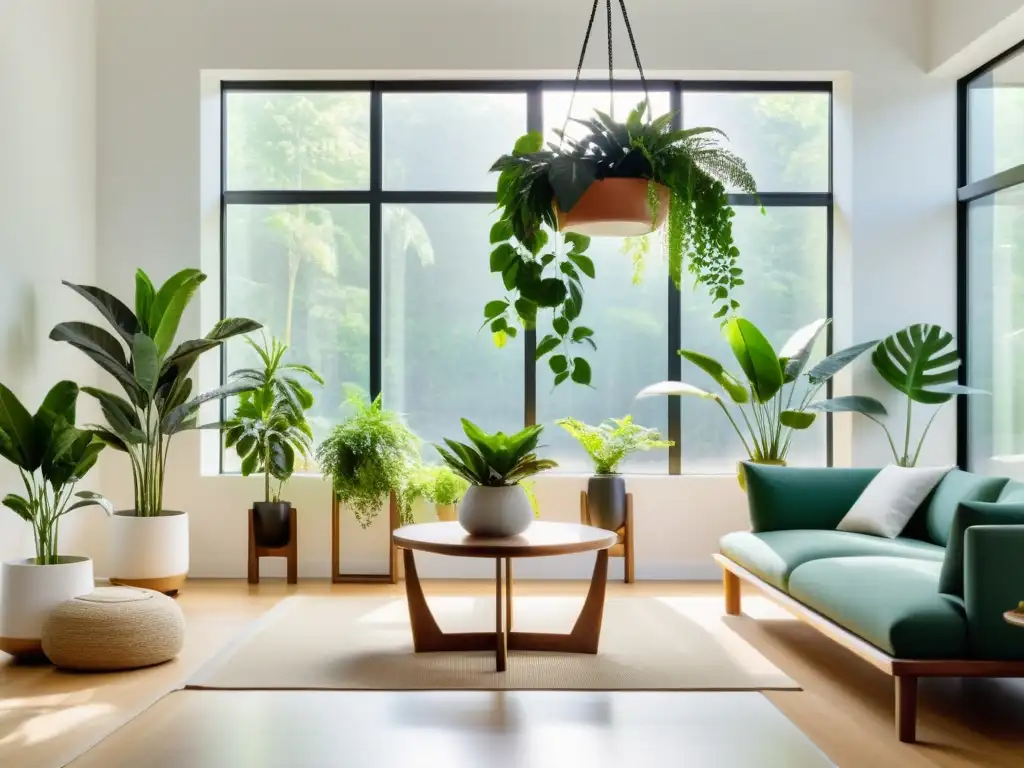 Salud y armonía en un salón con plantas de interior