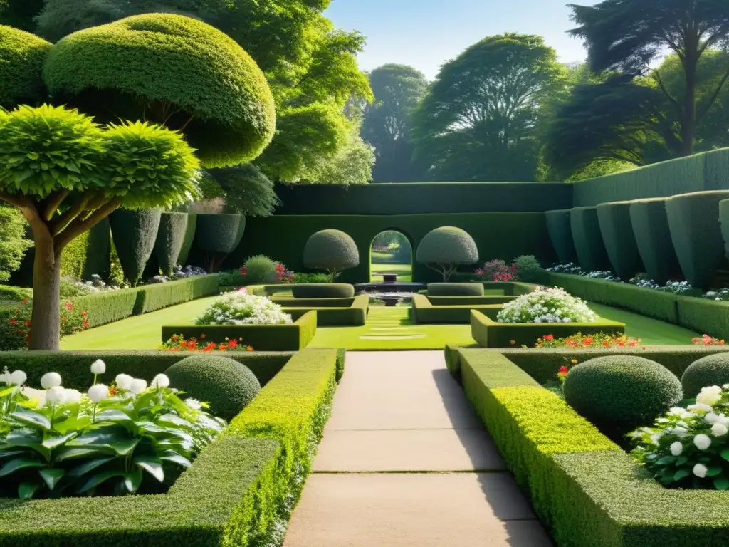 Jardín sereno: belleza natural y tranquilidad Jardín sereno con flores vibrantes y un estanque, ideal para exposiciones de jardinería para networking